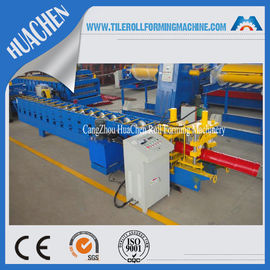 Color Steel Glazed Ridge Cap Roll Forming Machine with PLC Computer Control to Europe