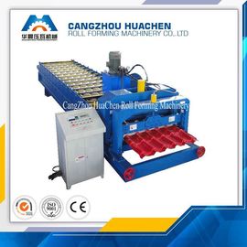 PLC Control Glazed Tile Roll Forming Machine / Roof Tile Roll Forming Machine For Modern Villas