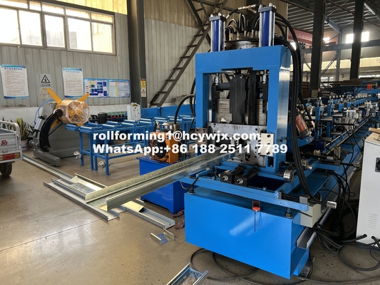 Galvanized Steel Chain Drive Automatic CZ Purlin Roll Forming Machine 14-18 Stations 1.2-1.8mm