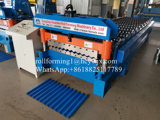 Automated PLC Controlled Roll Sheet Forming Machine 12 Rollers Hydraulic Cutting