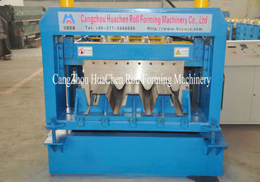 PLC Control System Steel Deck Roll Forming Machine With 24 Forming Stations