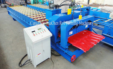 High Precision Villa Glaze Tile Roll Forming Machine 1220mm With 15 Row Rollers