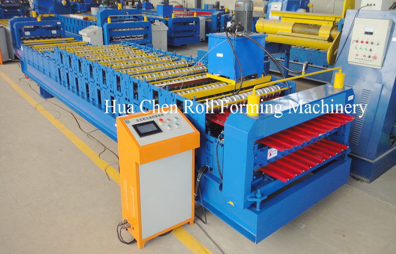 20m Min Red Panel Double Layer Roll Forming Machine Roofing Sheet Forming Machine
