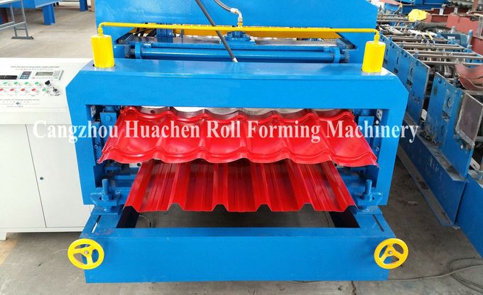 1250 mm Galvanized Sheet Roll Forming Machine 5.5kw Power , Tile Steel Making Machine