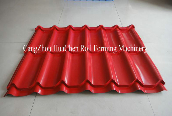 Roof Glazed Tile Roll Forming Machine , High speed metal Roll Forming equipment