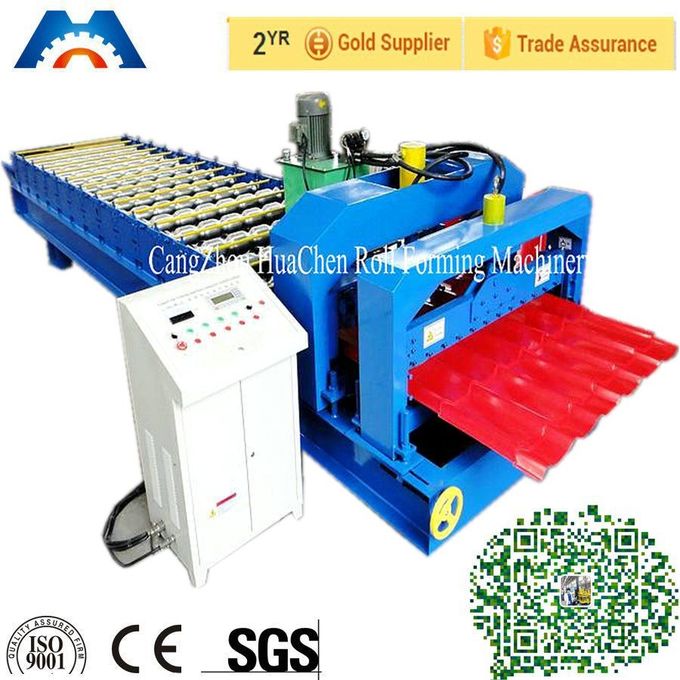 Roof Glazed Tile Roll Forming Machine , High speed metal Roll Forming equipment