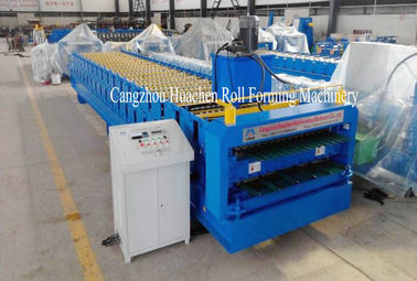 18 Rows Double Layer Roll Forming Machine For Roofing Sheet High Precise