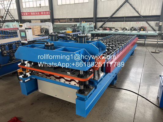 Auto Roofing Sheet Glazed Tile Roll Forming Machine Plc Control