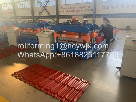 Building Material Aluminum Roof Glazed Tile Roll Forming Machine