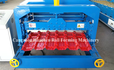5.5KW Glazed Tile Roll Forming Machine , Roof Panel Forming Machine 0.3-0.8mm Thickness