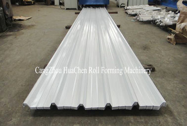 Hydraulic Corrugated Panel Metal Roll Forming Machine , Roofing Sheets Manufacturing Machine