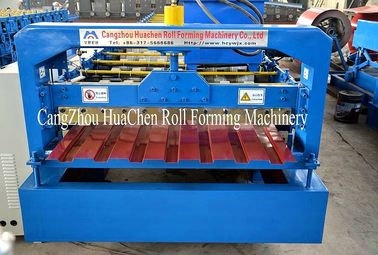 Galvanized Standing Seam Roofing Sheet Roll Forming Machine Blue Color Coated