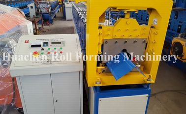 Automatic Roof Tile Ridge Cap Roll Forming Machine , Hydraulic Cutting