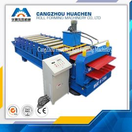High Speed Double Layer Sheet Metal Roll Forming Machines With Hydraulic Cutting Method