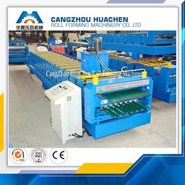 Corrugated Iron Double Layer Roll Forming Machine / Roof Tile Making Machine