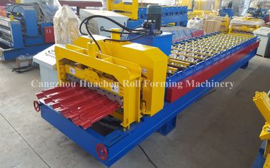 Panel Glazed Tile Roll Forming Machine / Roll Forming Equipment For Steel Construction