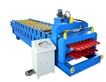 Double Layer Tile Glazed Panel Color Steel Roof Sheet Roll Forming Machine CE