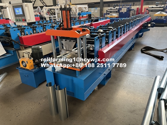 17 Roller Stations 333mm Half Round Gutter Roll Forming Machine