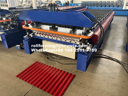 H Beam Base Corrugated Roll Forming Machine 45# Steel Rollers Omron Encoder 15-20m/Min