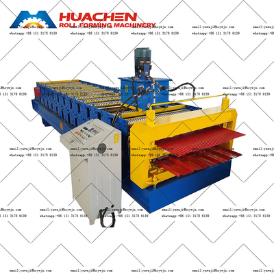 Double Layer Roofing Sheet Roll Forming Machine For PPGI / GI Material