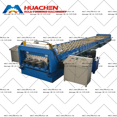 Metal Sheet Roof Roll Form Floor Decking Machine With CR12 Cutter