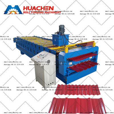 Roofing Sheet Metal PPGI / GI Double Layer Roll Forming Machine