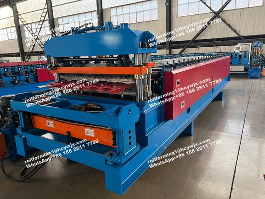 CE Approvals Double Layer Roll Forming Machine for 0.3-0.6mm Metal Deck and Steel Tile with Mitsubishi PLC Control