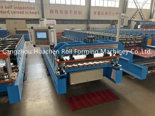13 Stations Corrugated Profile Roofing Sheet Bending Machine with 45# Steel Quenching and Plating Rollers at 15-20m/min Speed