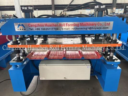 11 Stations 15m/min Speed 1200mm Width Metcopo Step Tile Roof Sheet Roll Forming Machine Roll Forming Equipment