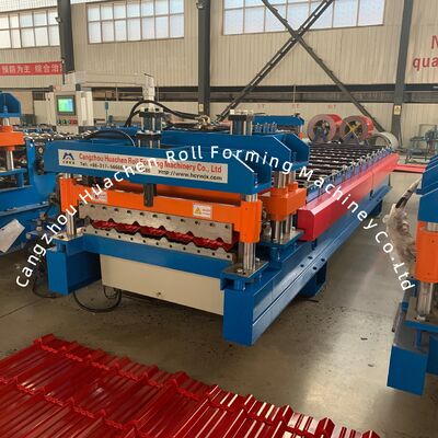 5.5kw High Speed Glazed Tile Roll Forming Machine with 12 Stations for Roof Tile Manufacturing