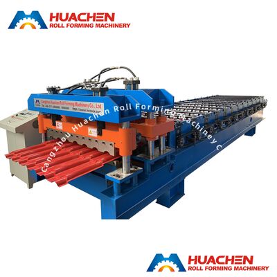 4m/min Speed 13 Roller Stations Steel Glazed Tile Roll Forming Machine with 45# Steel Quenching and Plating