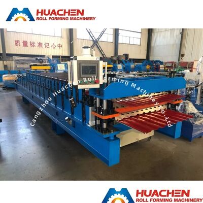 Lightweight Aluminum Roof Double Layer Roll Forming Machine Panasonic PLC Control