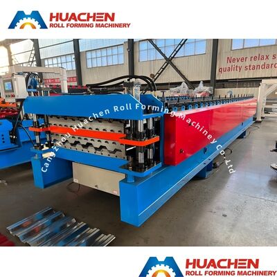 Double Layer Roll Forming Machine with 15m/min Speed, 1250mm Width, and Chain Drive for Metal Roofing