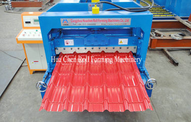 Hydraulic Cr12 Cutting Blades Roofing Step Tile Roll Forming Machine With PLC Control