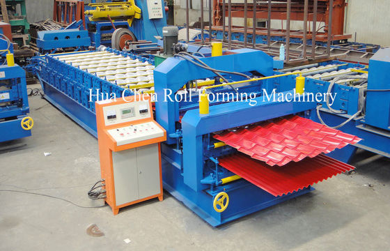 Double Layer Roll Forming Machine with PLC Control for 0.3-0.6mm Steel Thickness and 1250mm Width