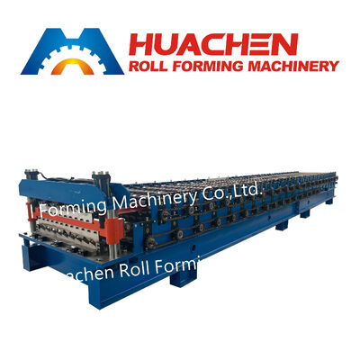 Trapezoidal roof panel metal plate rolling forming machine