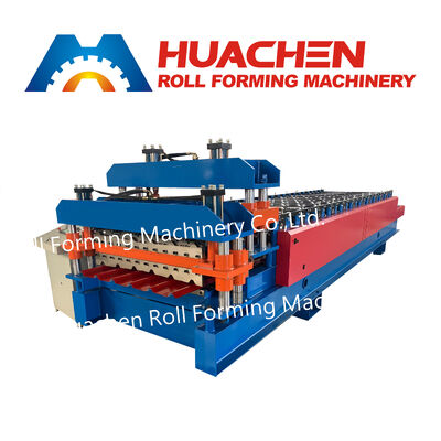 Metal Steel Roll Roofing Sheets Making Machine Double Layer Glazed Tile Making Forming Machine