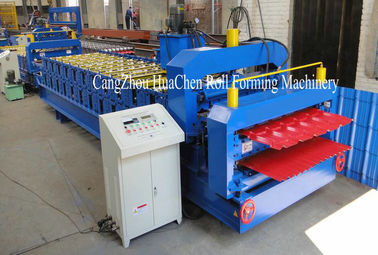 Roof Tile Double Layer Roll Forming Machine Metal Wall , Color Steel Plate