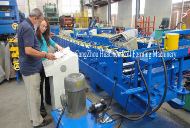 Galvanized Steel Door Frame Roll Forming Machine 1.2mm With Punch Lock Holes