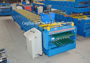 PLC Control Automatic Steel Double Layer Roll Forming Machine High Efficiency
