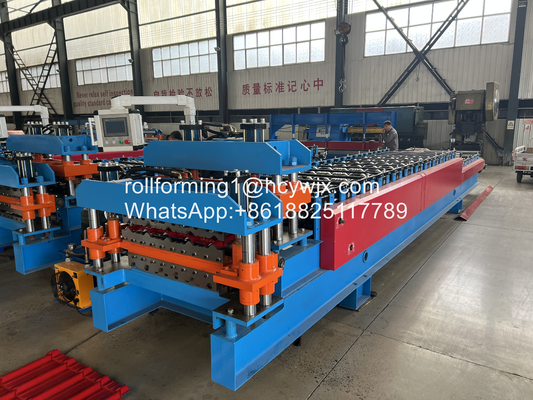 High Output Double Layer step Tile Roll Forming Machine