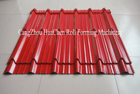 Automatic Steel Metal Glazed Double Layer Roll Forming Machine for 0.3-0.6mm Thickness Tile Making
