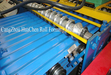 Blue Double Layer Roll Forming Machine With PLC Control System , 18 Month Warranty