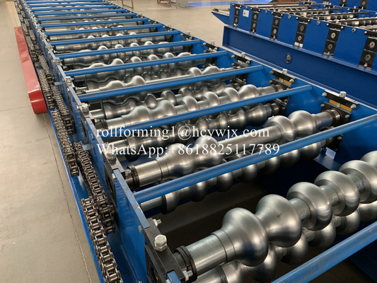 Big Wave Corrugated Roll Forming Machine With Omron Encoder