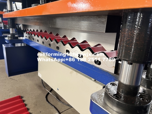 Chain Transmission Corrugated Sheet Rolling Machine With Omron Encoder And Hydraulic Cutting