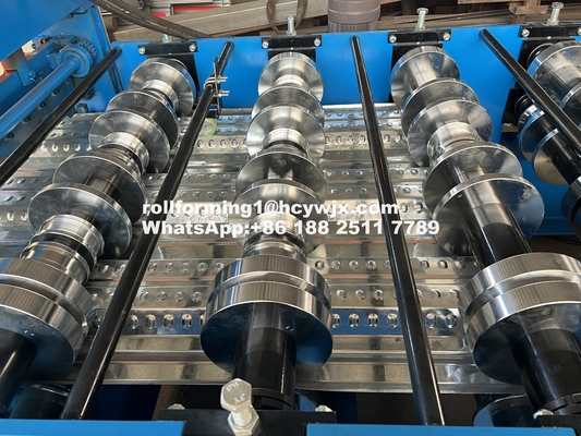 PLC Controlled Floor Deck Roll Forming Machine 400mm H Beam Steel Frame 1220mm Wide