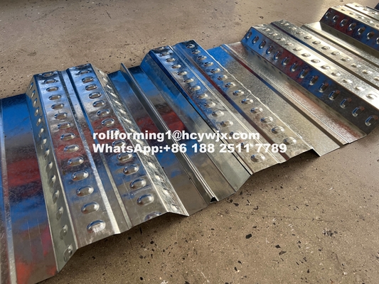 PLC Controlled Floor Deck Roll Forming Machine 400mm H Beam Steel Frame 1220mm Wide