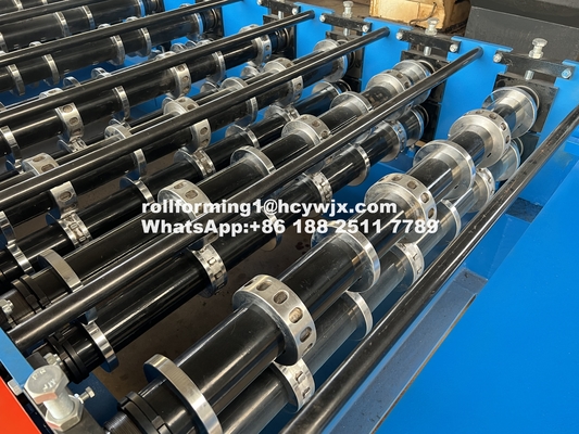Hydraulic 11 11 5.5KW Motor Floor Deck Roll Forming Machine 8-12m/min Speed With PLC Control System