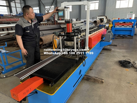 Chain Transmission Shutter Door Roll Forming Machine With Cr12 Cutting Blade Material