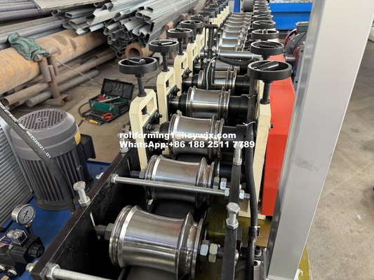 Chain Transmission Shutter Door Roll Forming Machine With Cr12 Cutting Blade Material